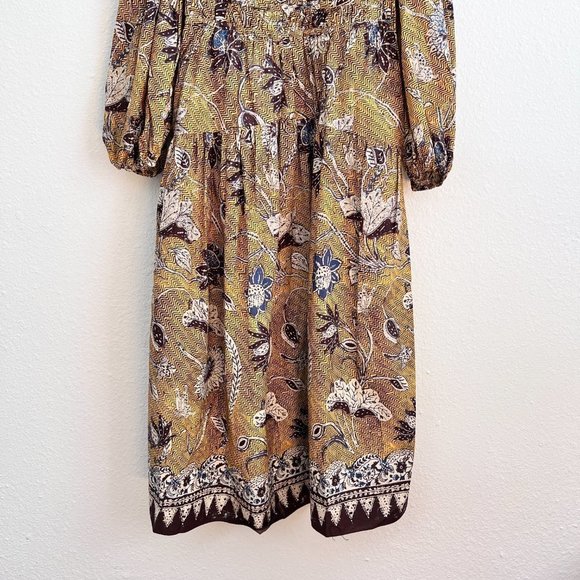 NWT Ulla Johnson Tahlia Midi Floral Poplin Dress In Oleander US 4​​​​​​​​ - Picture 4 of 10